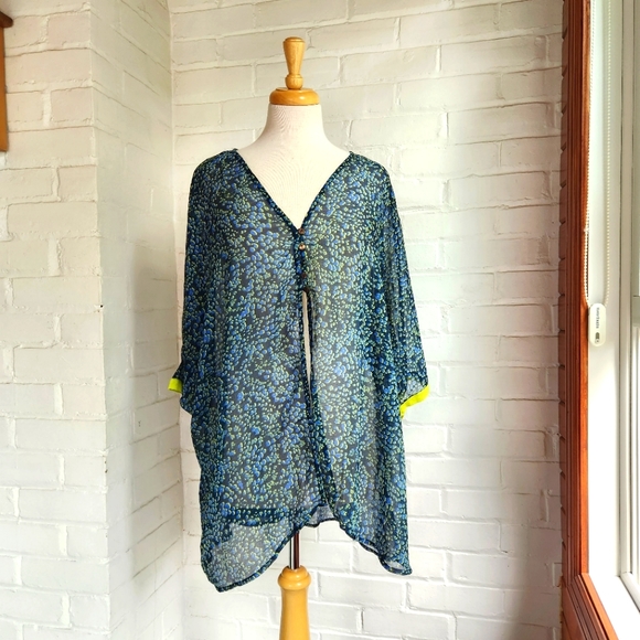 FREE PEOPLE Intimately Sleepin In Sheer Top  Swimsuit Cover Up Small - Picture 1 of 7